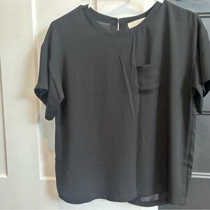 LOFT Black Short Sleeve Tee